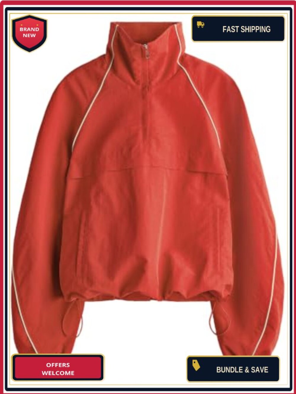 Women's Windbreaker Jacket Athletic Zip Up Stand Collar Outdoor Running Jacket